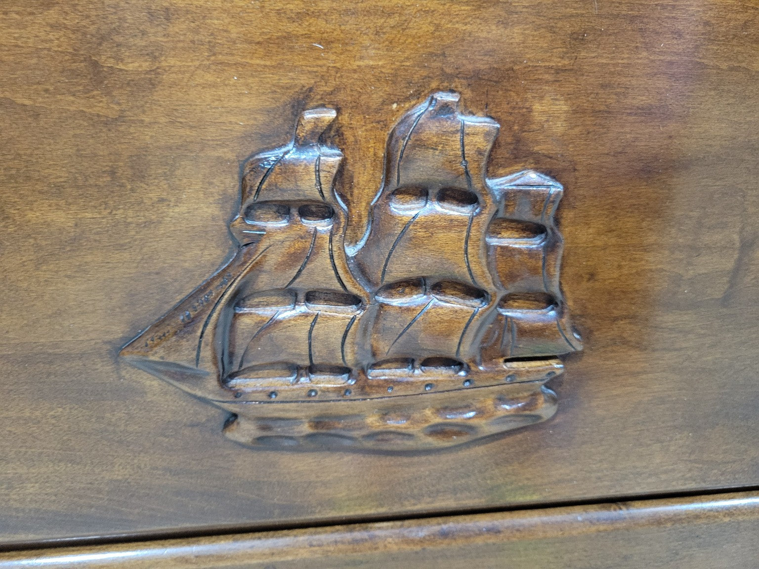 Virginia House Nautical Carved Wood Dresser – 3 Drawer – 32" Tall