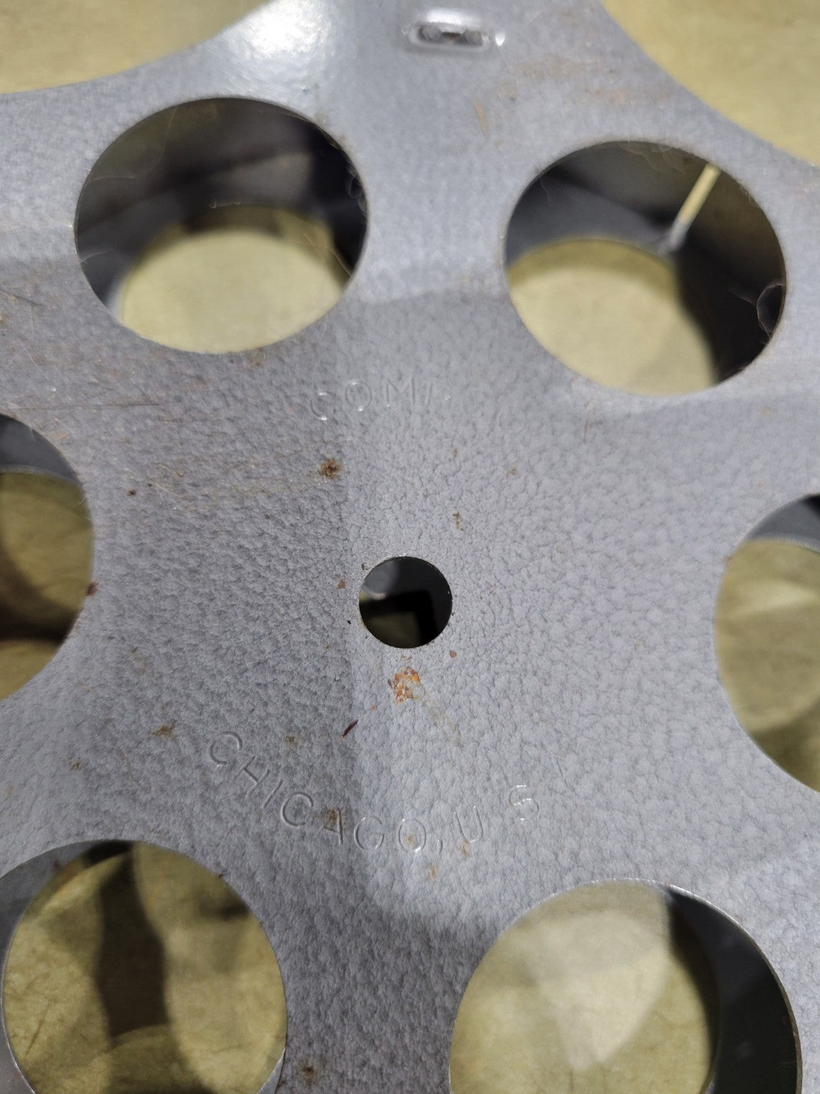 Vintage 12¼ Cast Aluminum Film Reel by COMPCO – Chicago