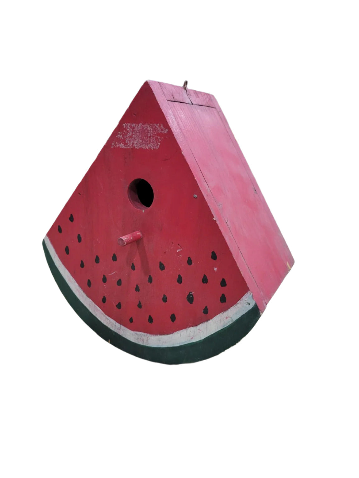 Whimsical Watermelon Slice Birdhouse