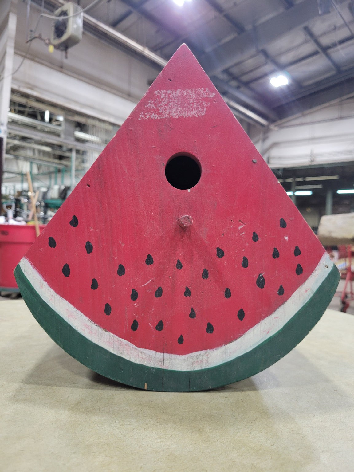Whimsical Watermelon Slice Birdhouse