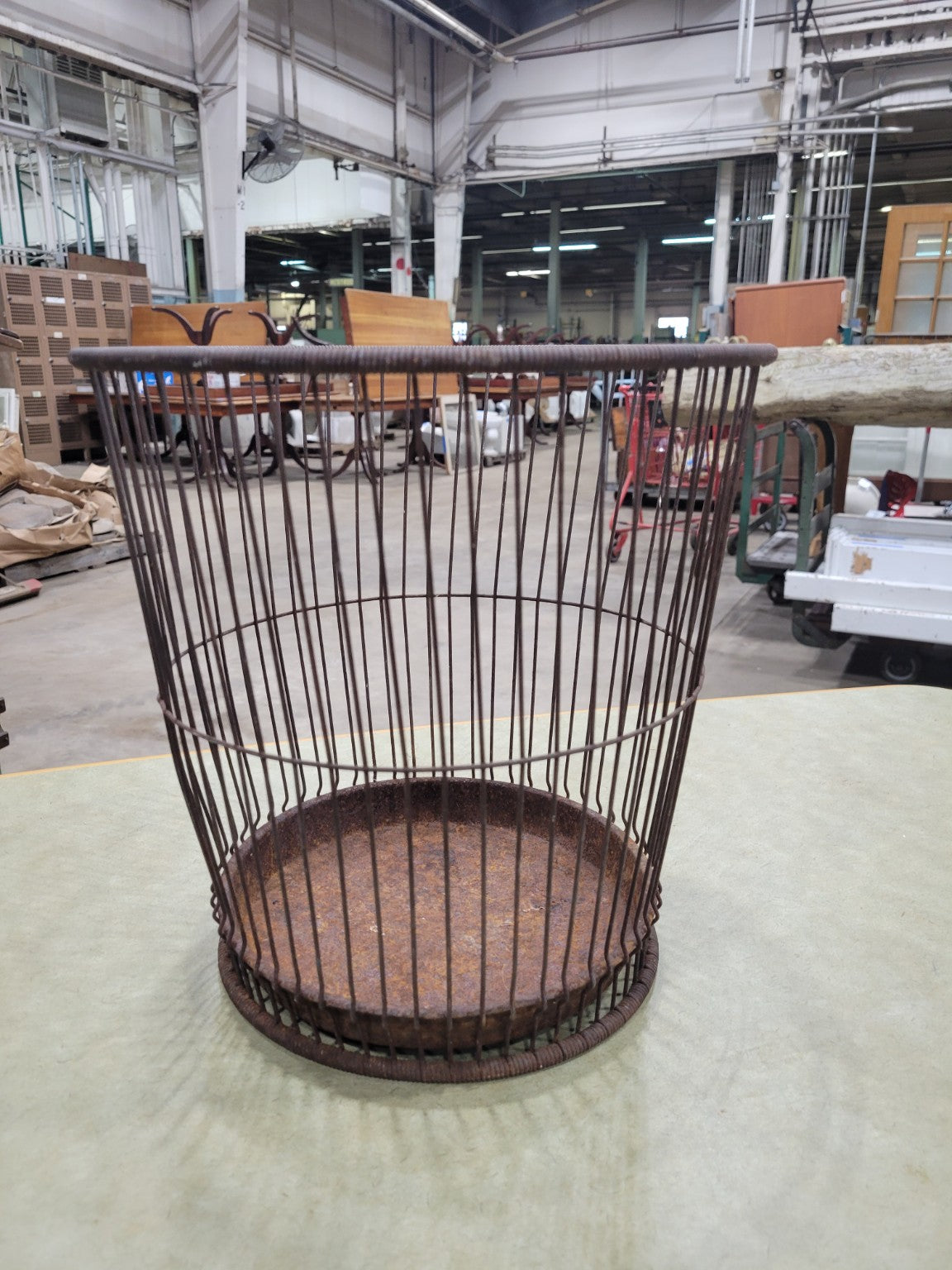 Antique Massillon Wire Basket – “Daisy” Model by Snell Co.