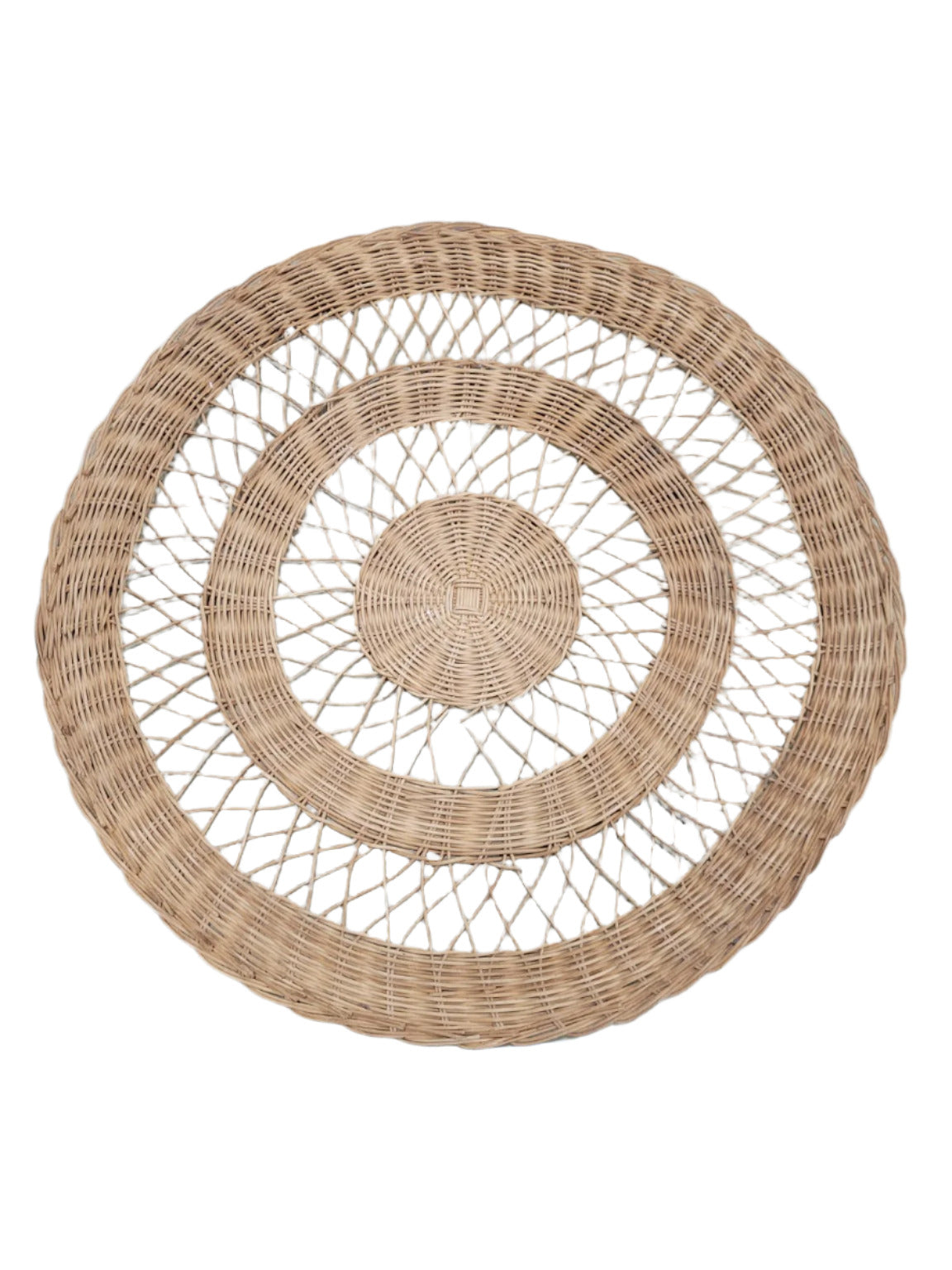 Set of 3 Handwoven Rattan Wall Baskets