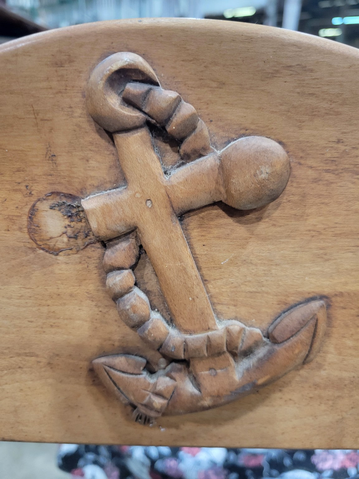 Nautical Carved Anchor Mirror