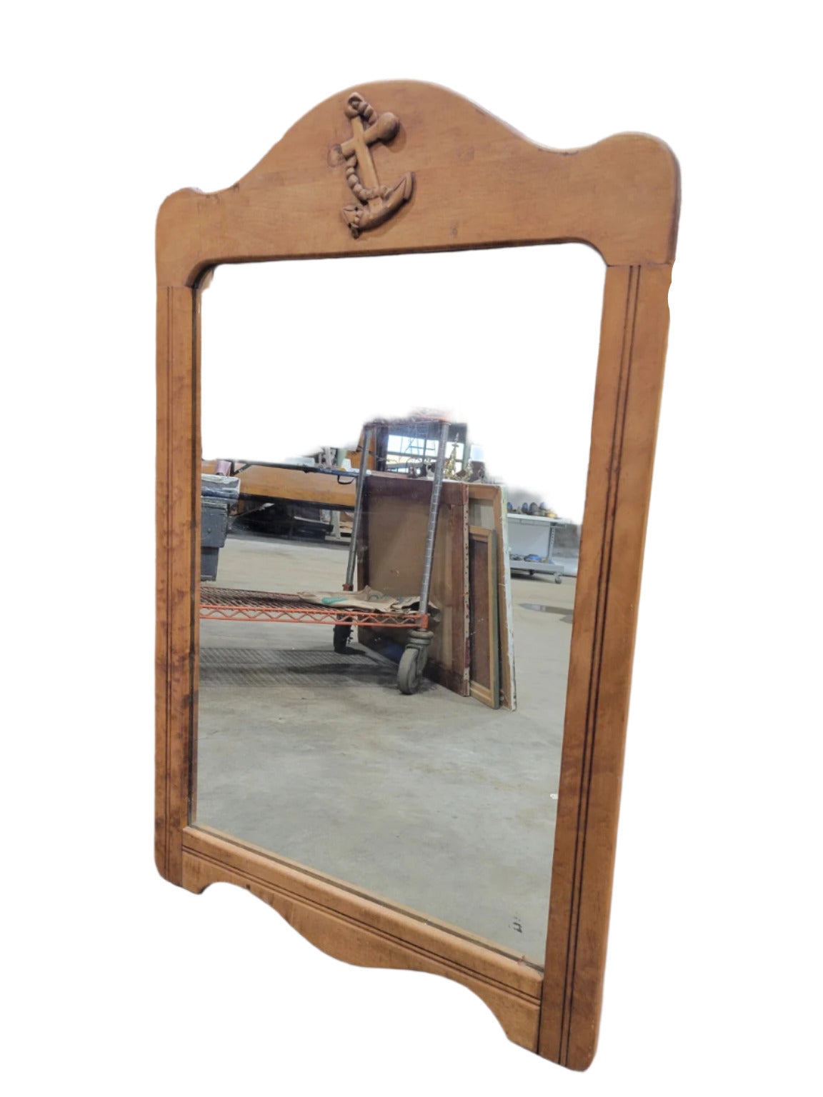 Nautical Carved Anchor Mirror