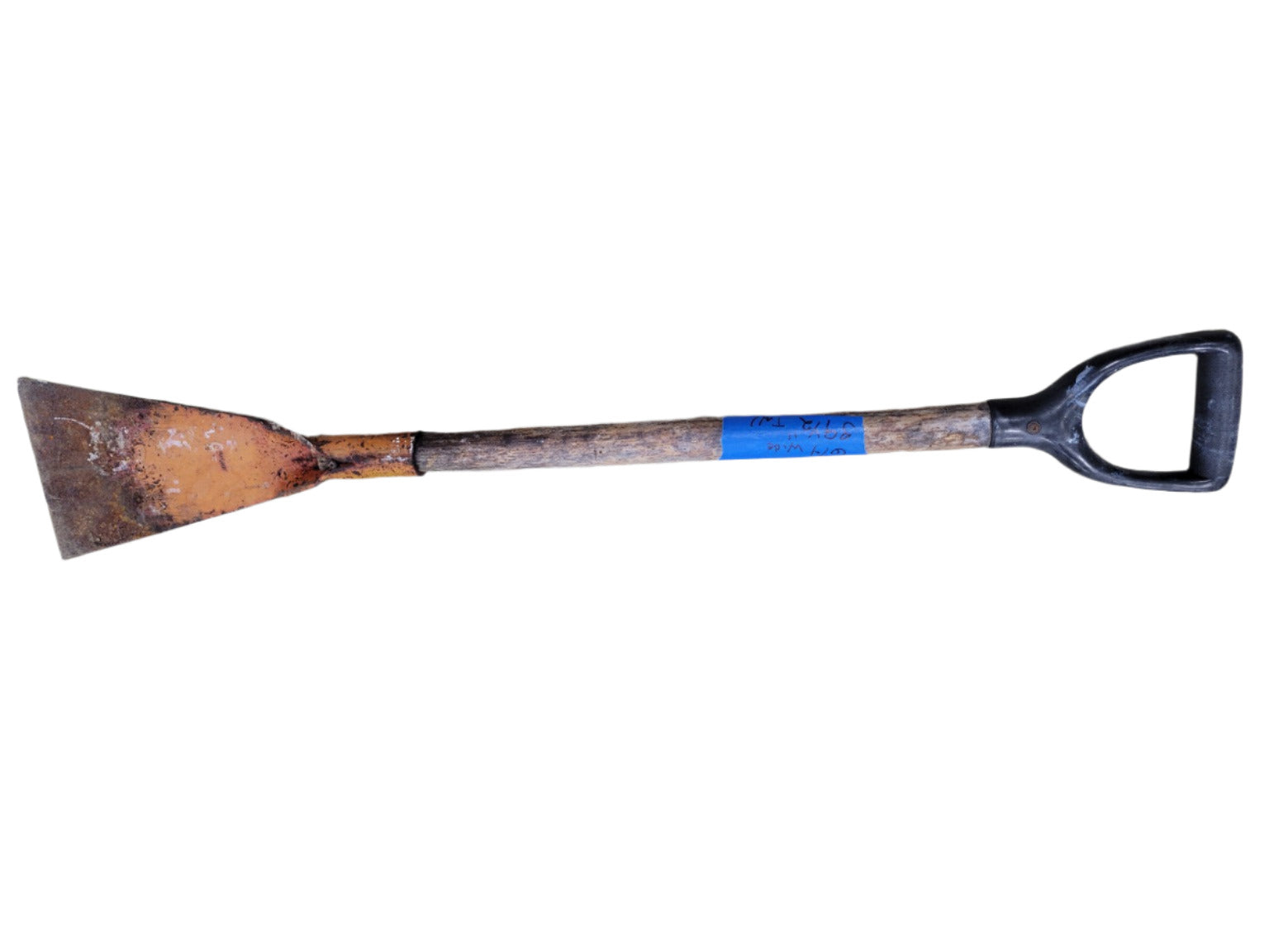 Vintage Industrial Coal Shovel Scraper with D-Handle – Heavy Steel Blade