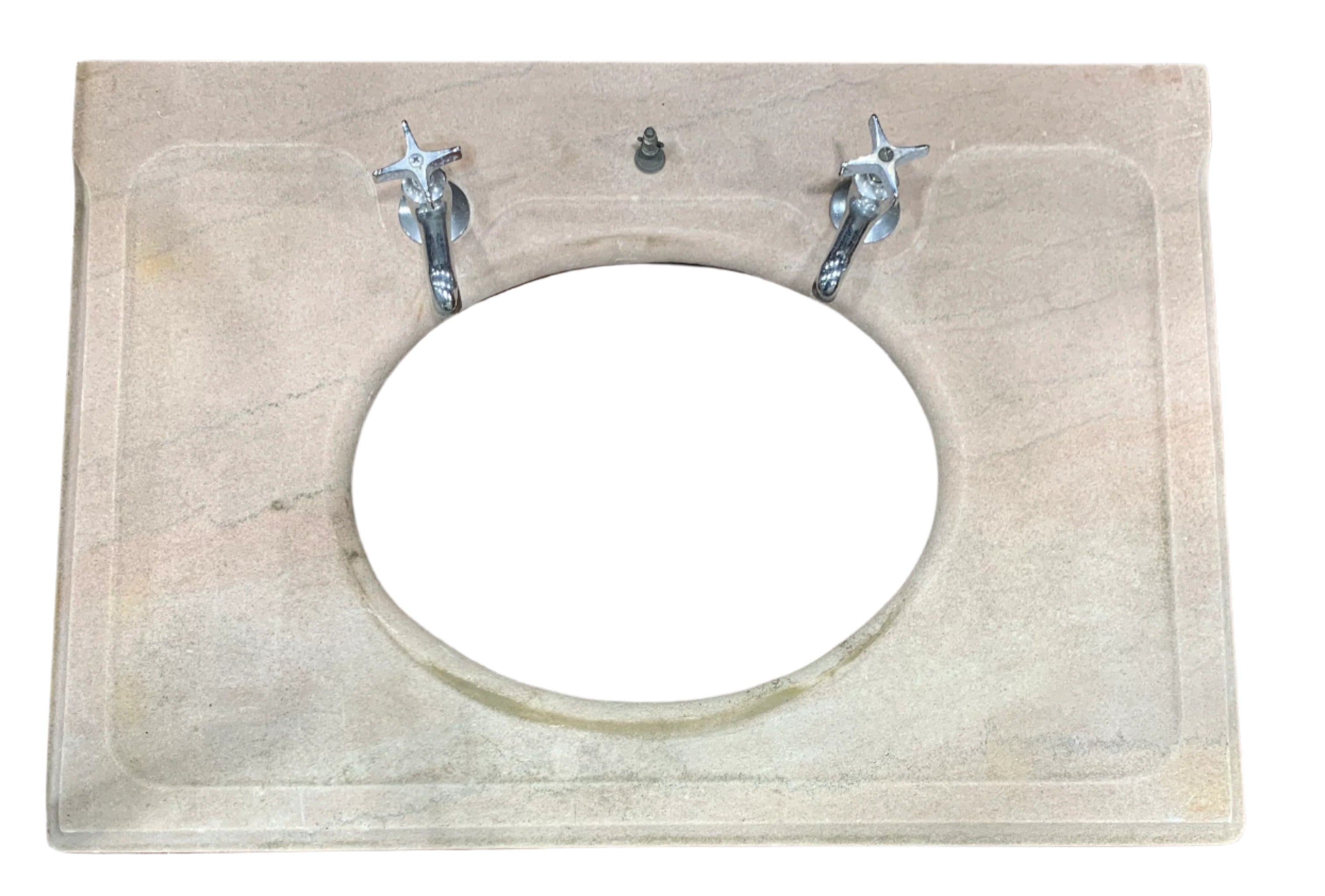 Virginia Marble Vanity Top with Hardware & Drop-in Sink