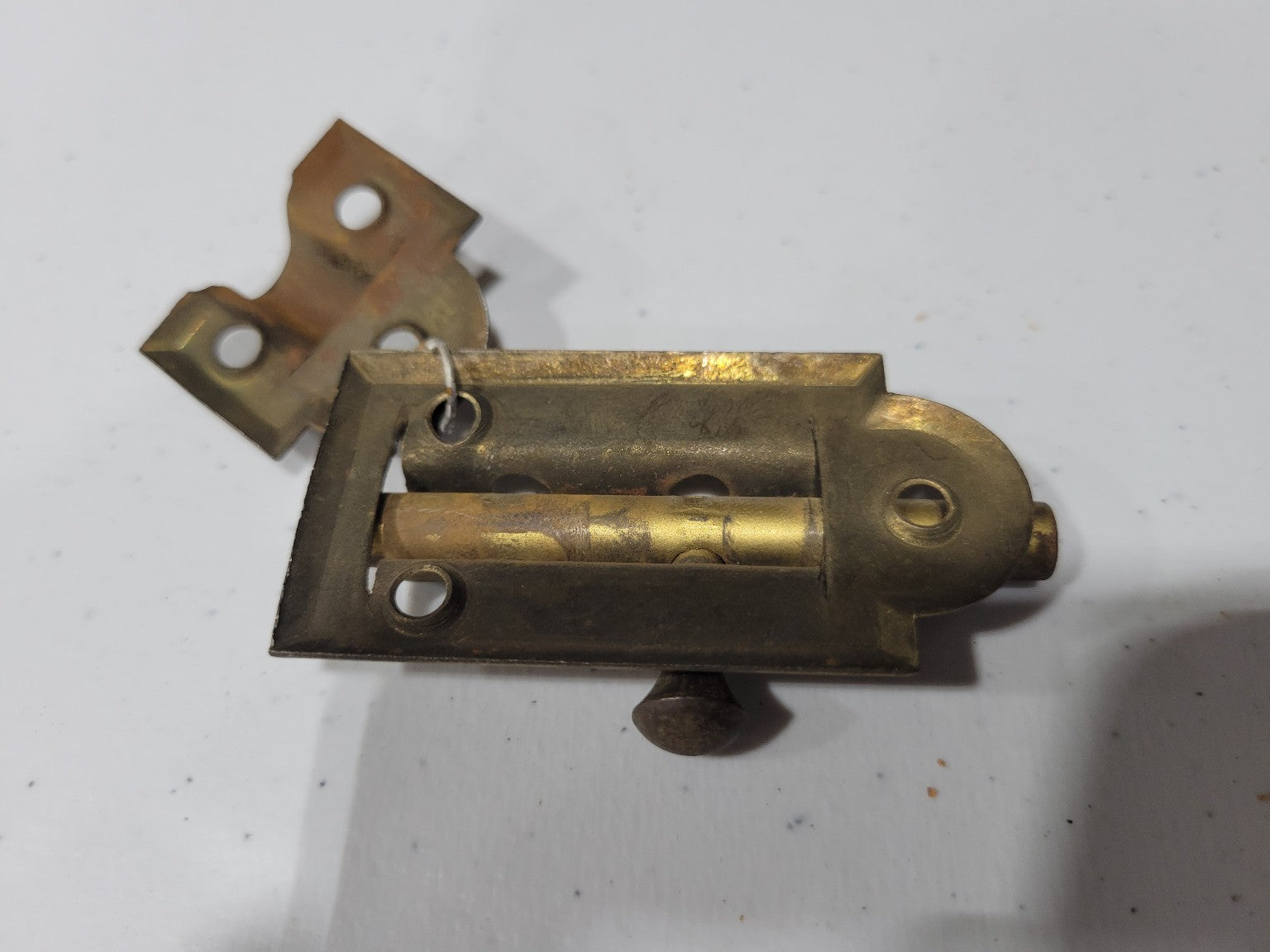 Antique Solid Brass Slide Bolt Latch – 3½"