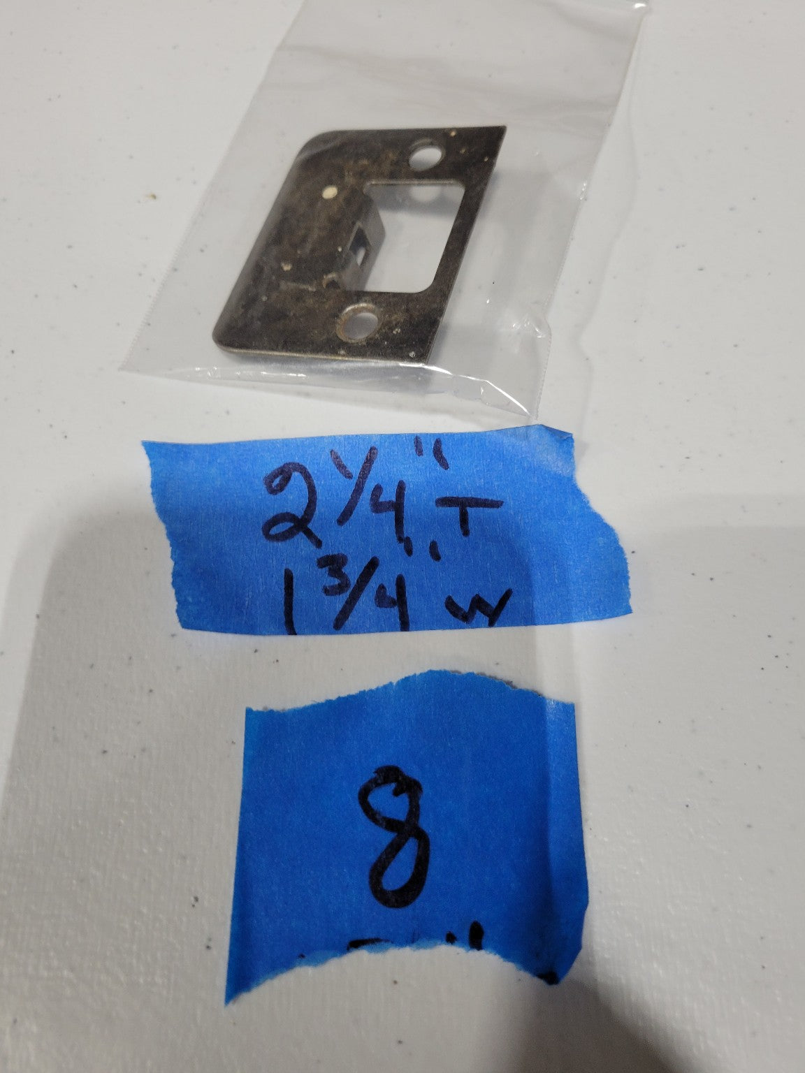 Steel Strike Plate with Angled Catch – 2¼ x 1¾