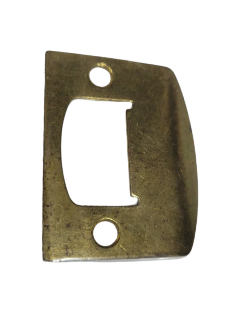 Brass Rounded Lip Strike Plate – 2¼ x 1⅞