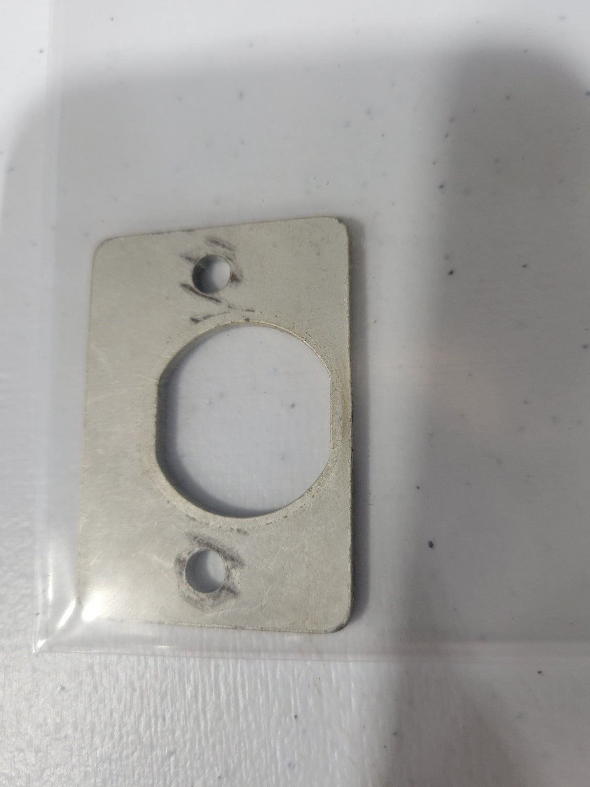 Vintage Satin Nickel Door Knob Backplate – 1⅞" T x 1 5/16" W