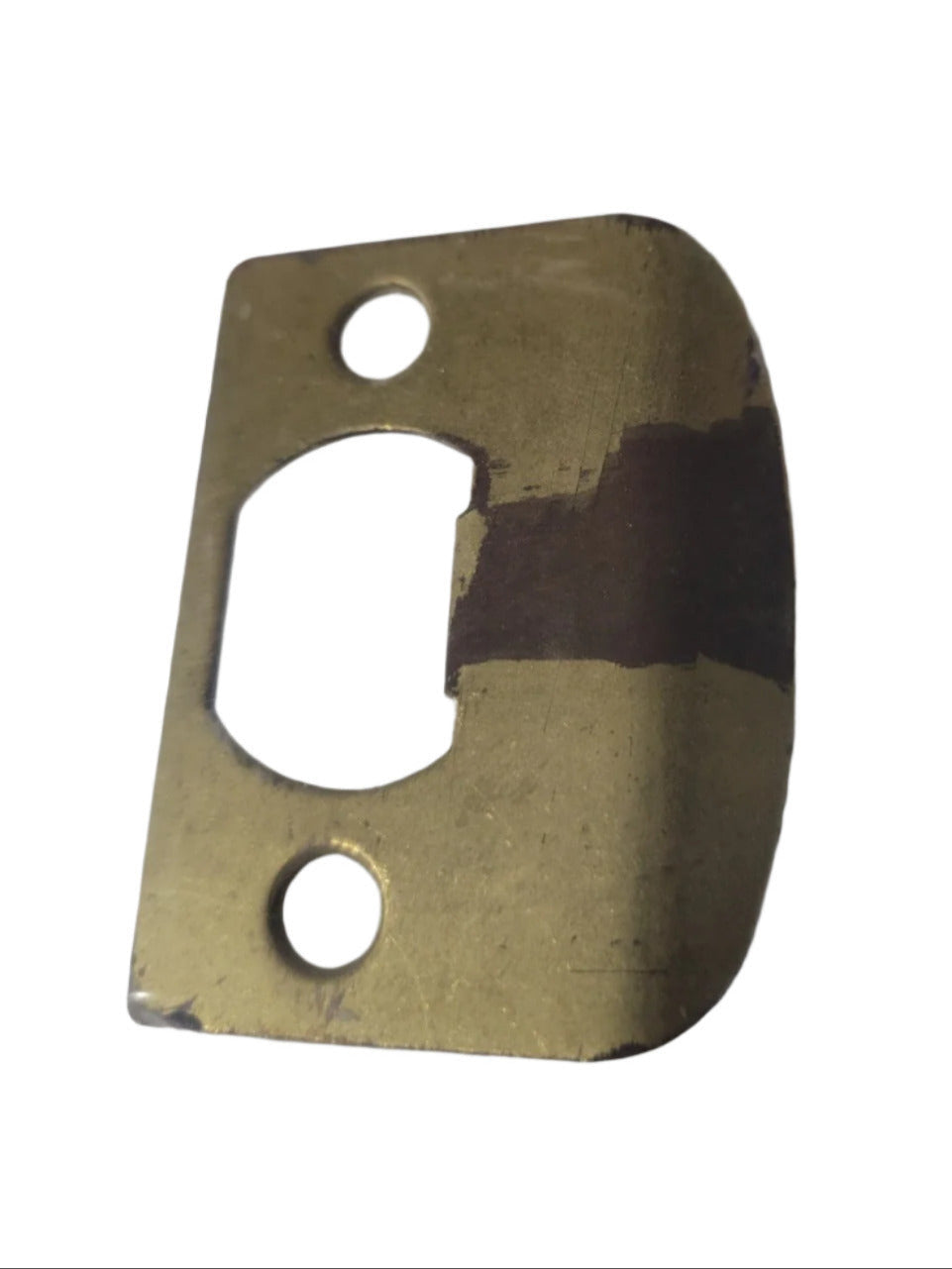 Vintage Brass Rounded Lip Strike Plate – 2¼ x 1¾