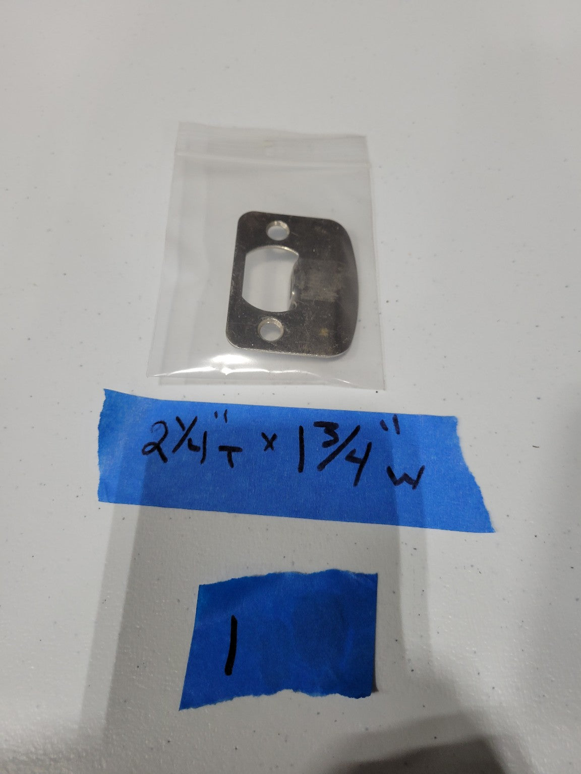 Brushed Steel Rounded Lip Strike Plate – 2¼ x 1¾