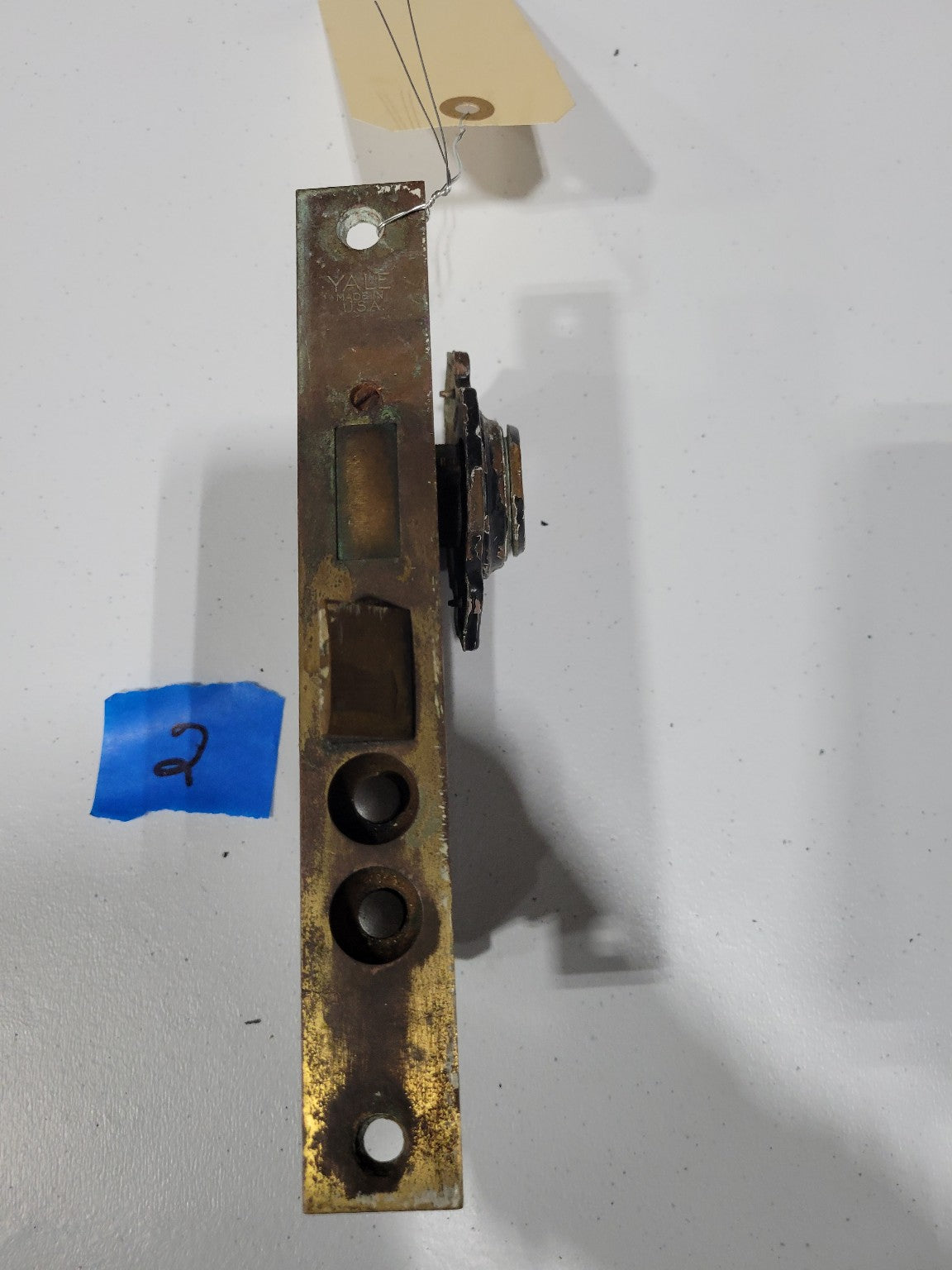 Vintage Yale Mortise Lock Body with Built-In Cylinder – Pat. 1932