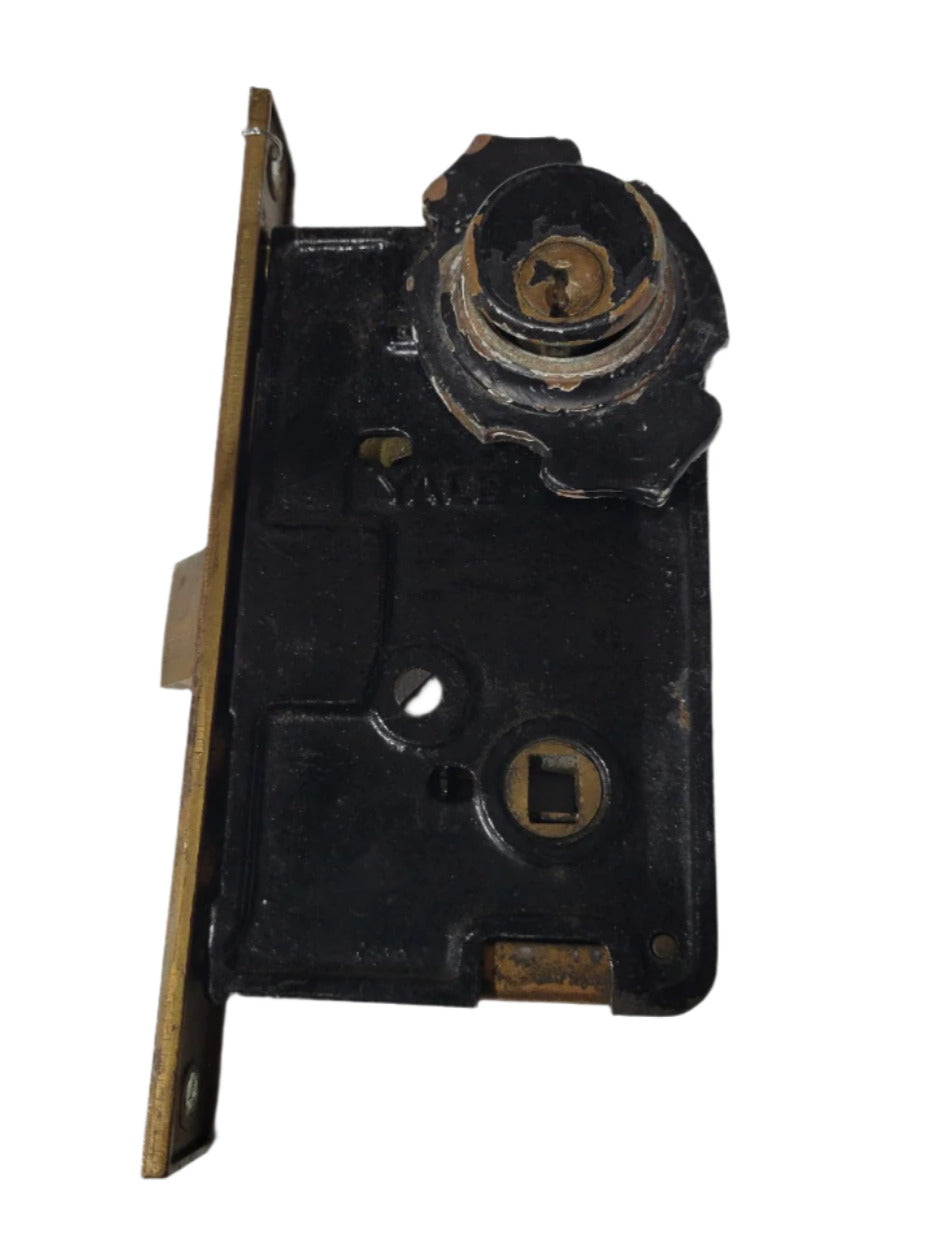 Vintage Yale Mortise Lock Body with Built-In Cylinder – Pat. 1932