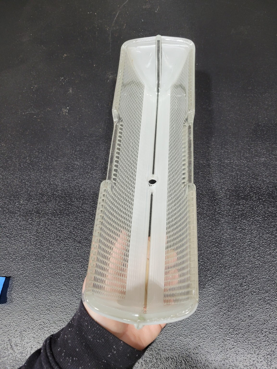 Mid-Century Glass Light Diffuser Shade – 13¼ W x 3¾ T x 4 D