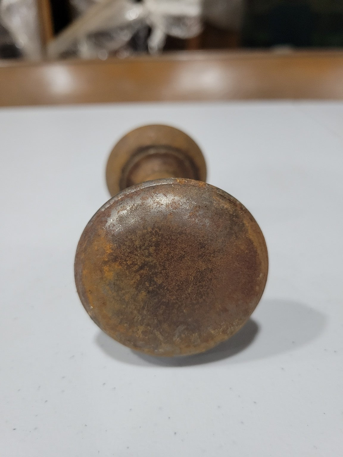 Antique Steel Door Knob Set – 2⅜ Diameter with Spindle