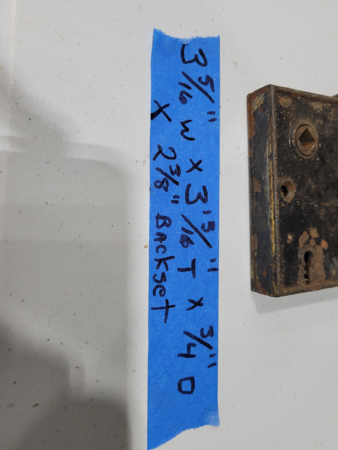 Antique Surface-Mount Mortise Lockset – 2⅜" Backset with Strike Plate