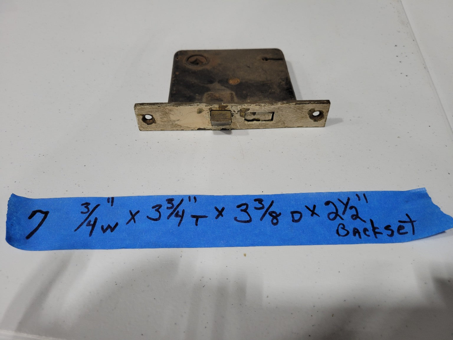 Antique Mortise Lock Body – 2½ Backset with Brass Faceplate