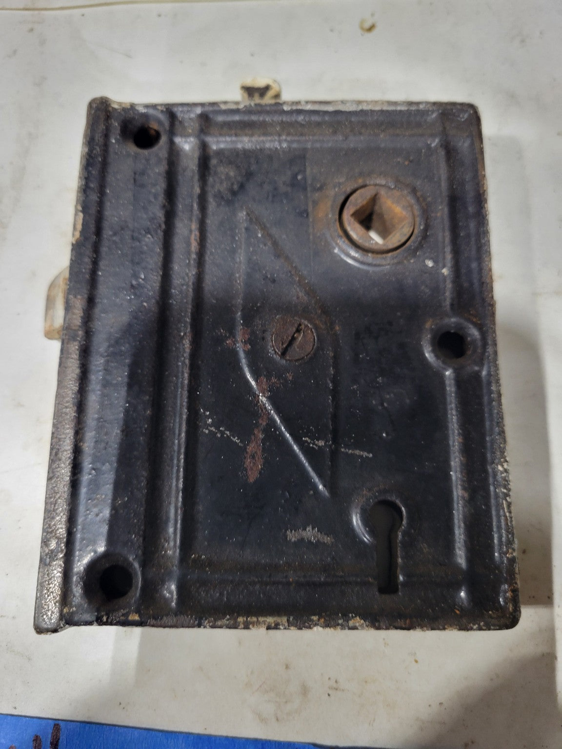 Antique Cast Iron Mortise Lock with 2 ⅜" Backset