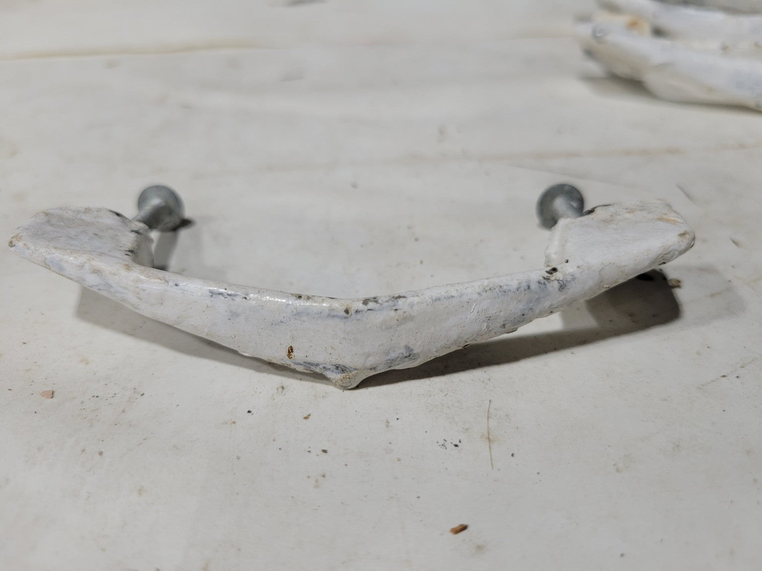 Vintage Painted Steel Drawer Pulls – Set of 7