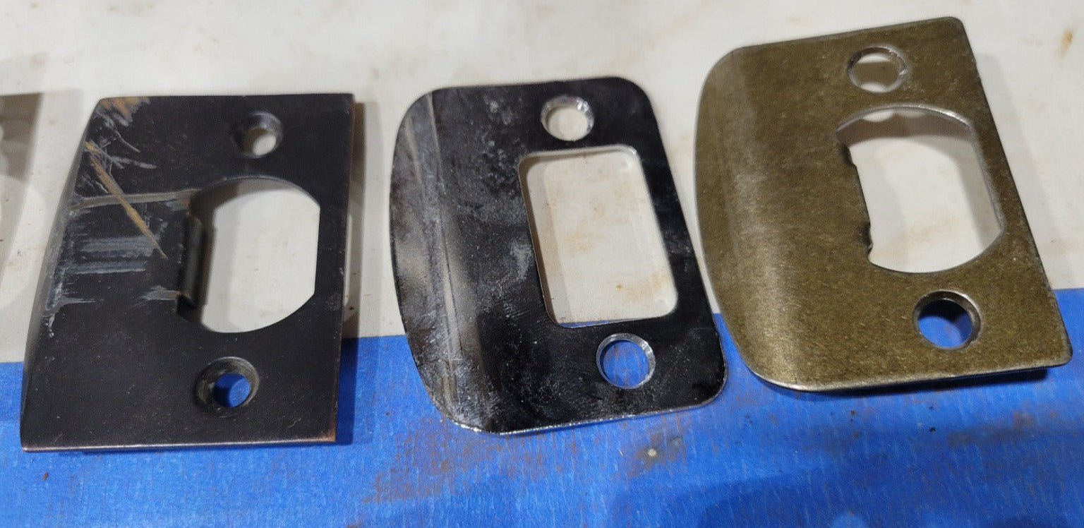 Lot of 20 Mixed Strike Plates – 2 ⅜" x 1 ¾"