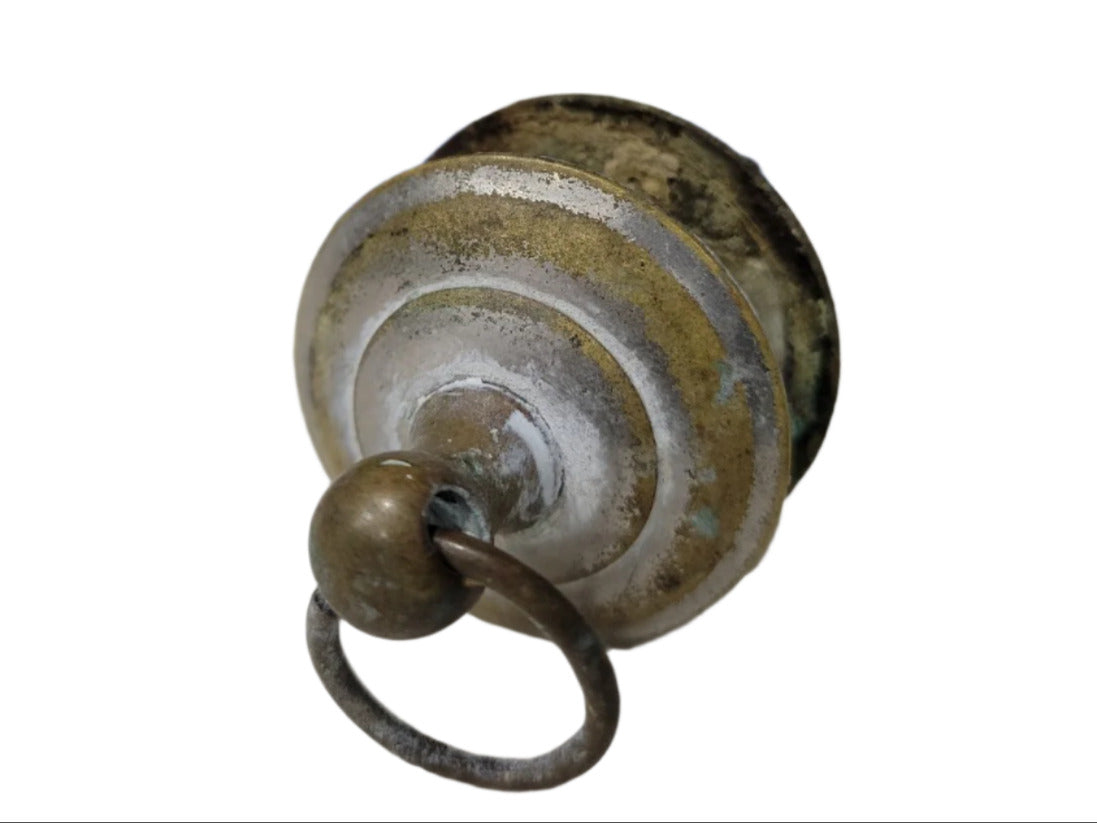 Antique Brass Drawer Pull with Ring – 1 ½" Diameter