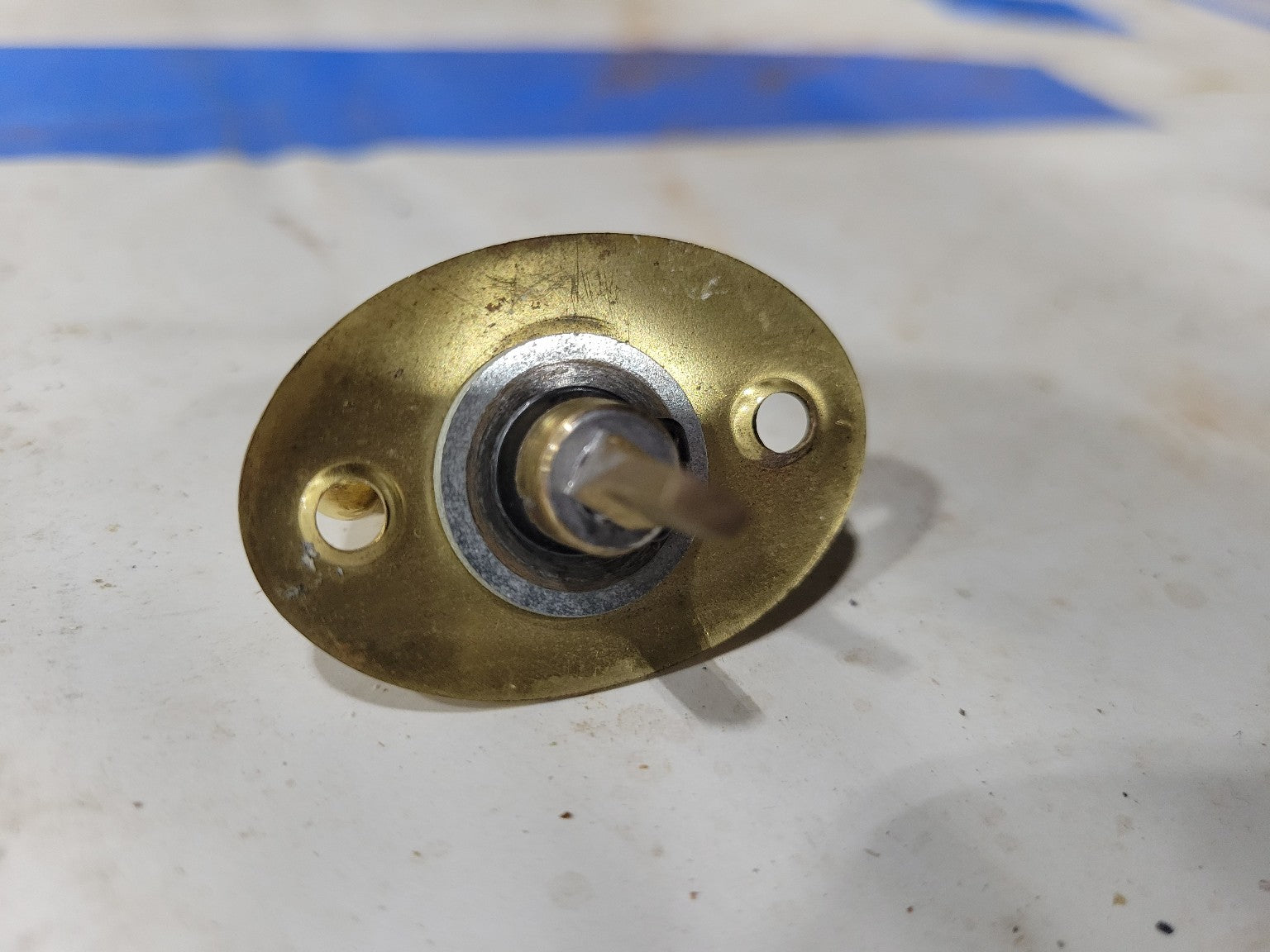 Solid Brass Thumb Turn Door Lock Handle - 1 ¼" W x 1 ⅝" T