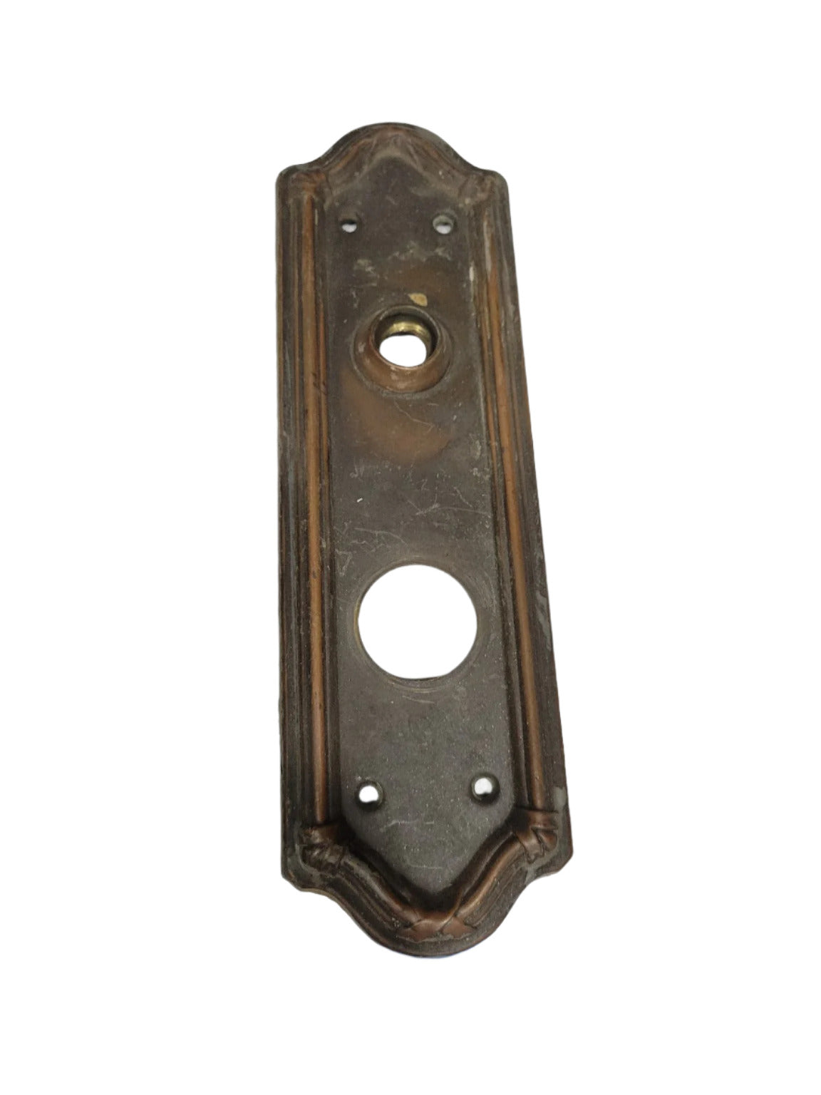 Antique Brass Escutcheon Door Plate – 3" x 10"