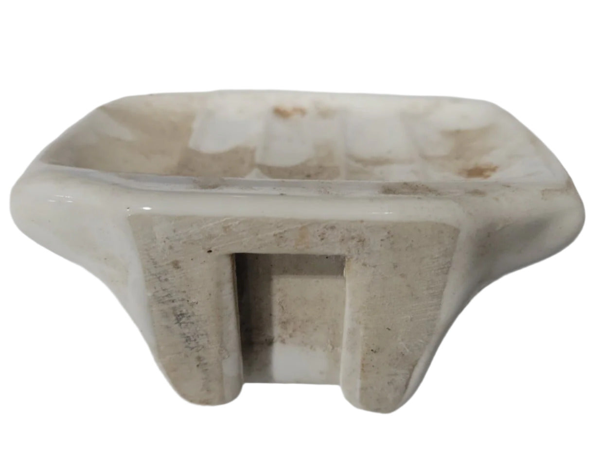 Vintage White Porcelain Soap Dish – Wall Mount Bathroom Fixture
