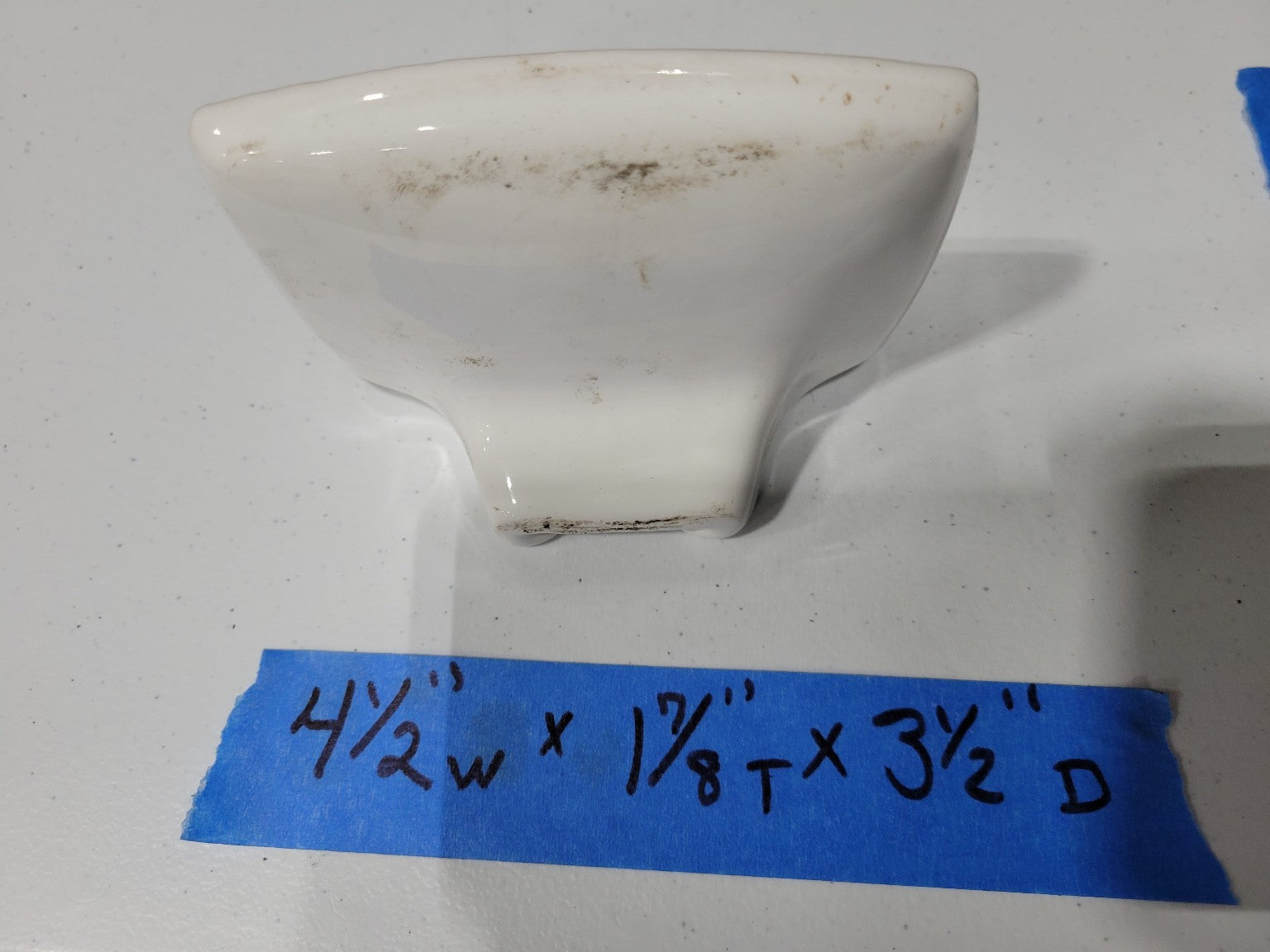 Vintage White Porcelain Soap Dish – Wall Mount Bathroom Fixture