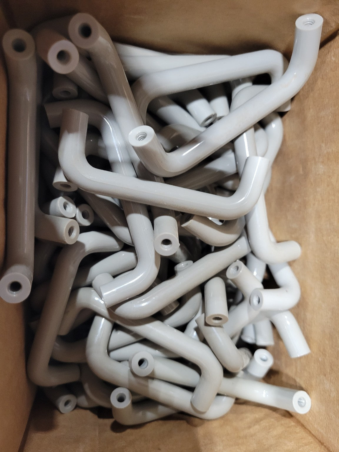 Set of 70 Gray Plastic Cabinet Pulls – 3” Wide