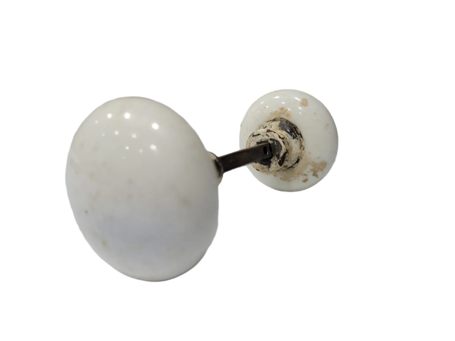 Antique White Porcelain Door Knob Set – 2 ¼" Diameter