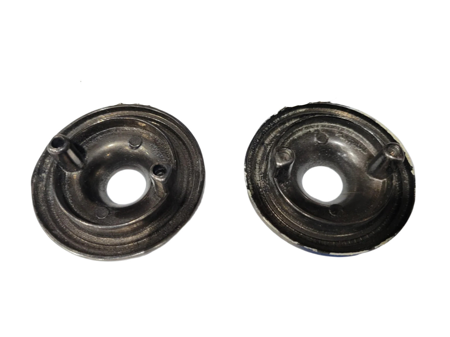 Set of 11 Pairs Ornate Rope-Edge Brass Escutcheon Plates - 2 ⅜" Ø