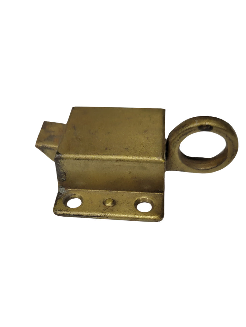 Brass Cabinet Latch with Eyelet Loop – 2 ¾"