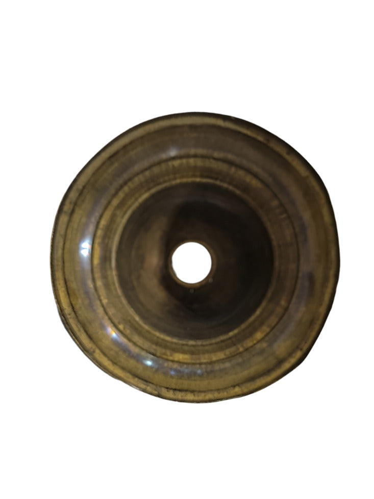 Vintage Solid Brass Domed Lamp Base – 4 ⅝″ Diameter x 3 ¼″ T