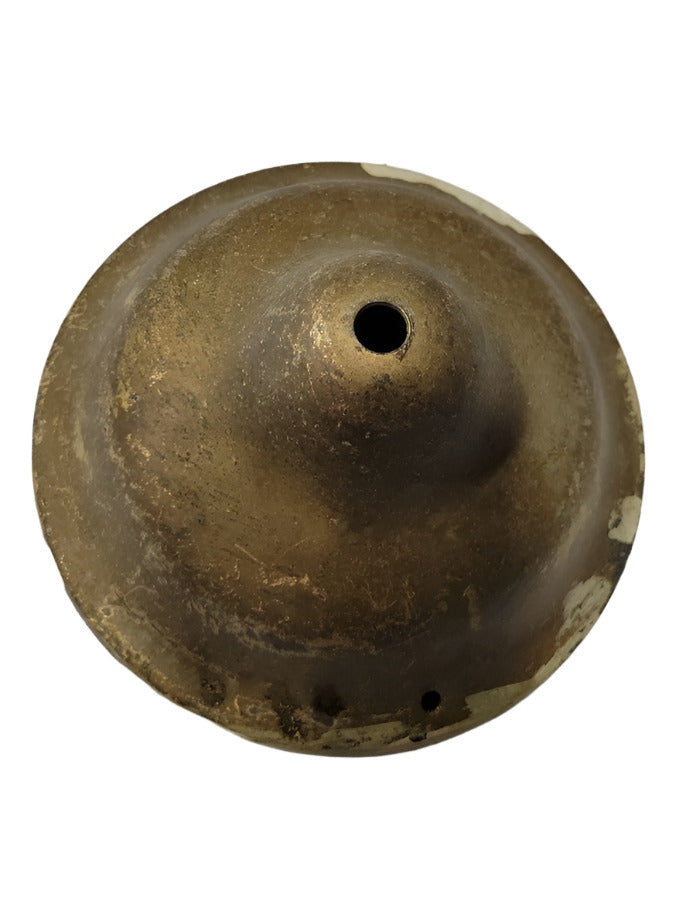 Antique Cast Brass Canopy with Worn Patina – 6 Diameter Fixture Base