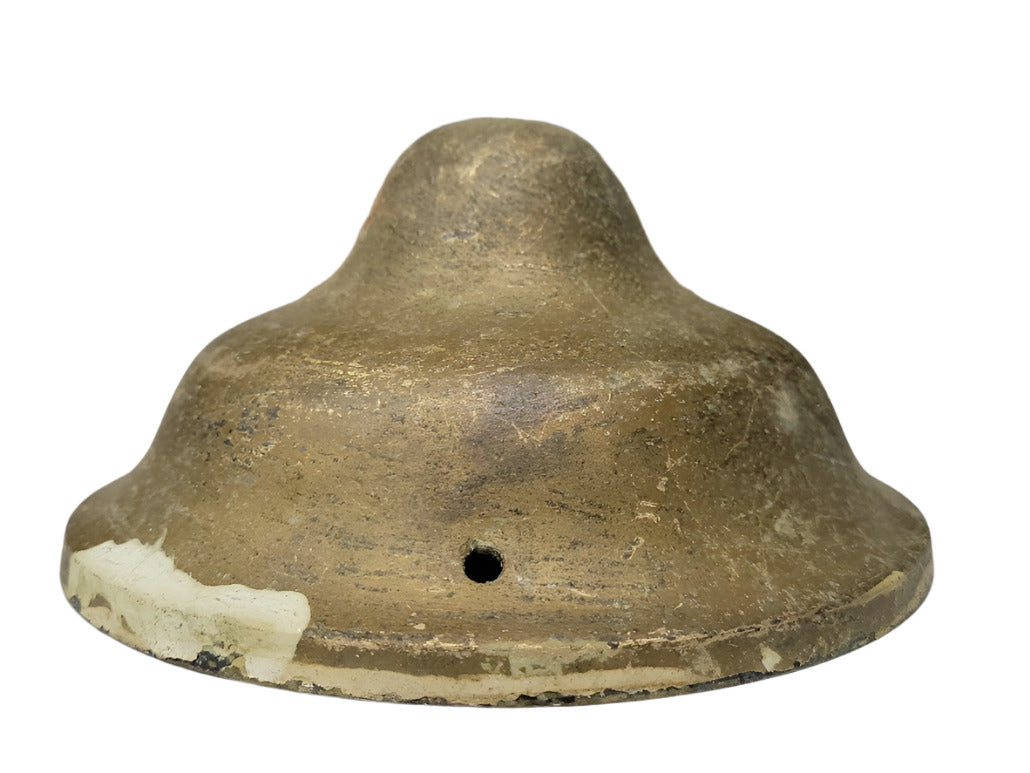 Antique Cast Brass Canopy with Worn Patina – 6 Diameter Fixture Base