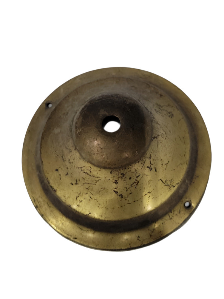 6" Brass Dome Ceiling Canopy with Patina Finish – Vintage Lighting Part