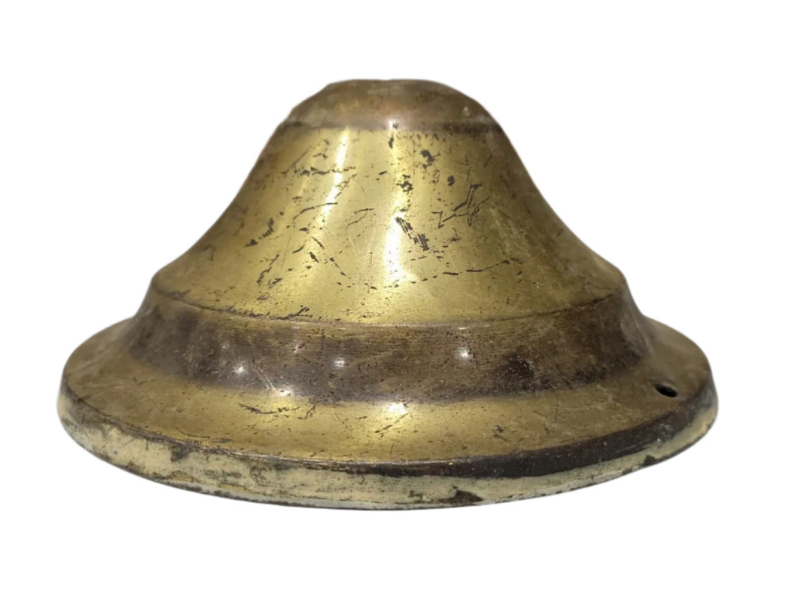 6" Brass Dome Ceiling Canopy with Patina Finish – Vintage Lighting Part