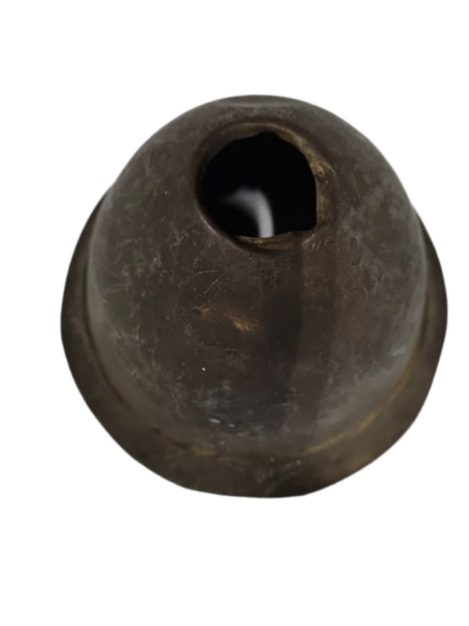 Antique Brass Canopy – Flared Bell Form with Aged Patina