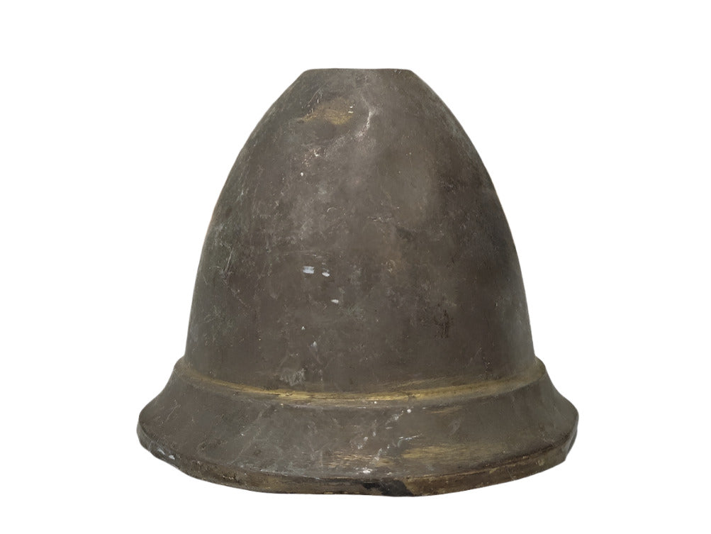 Antique Brass Canopy – Flared Bell Form with Aged Patina