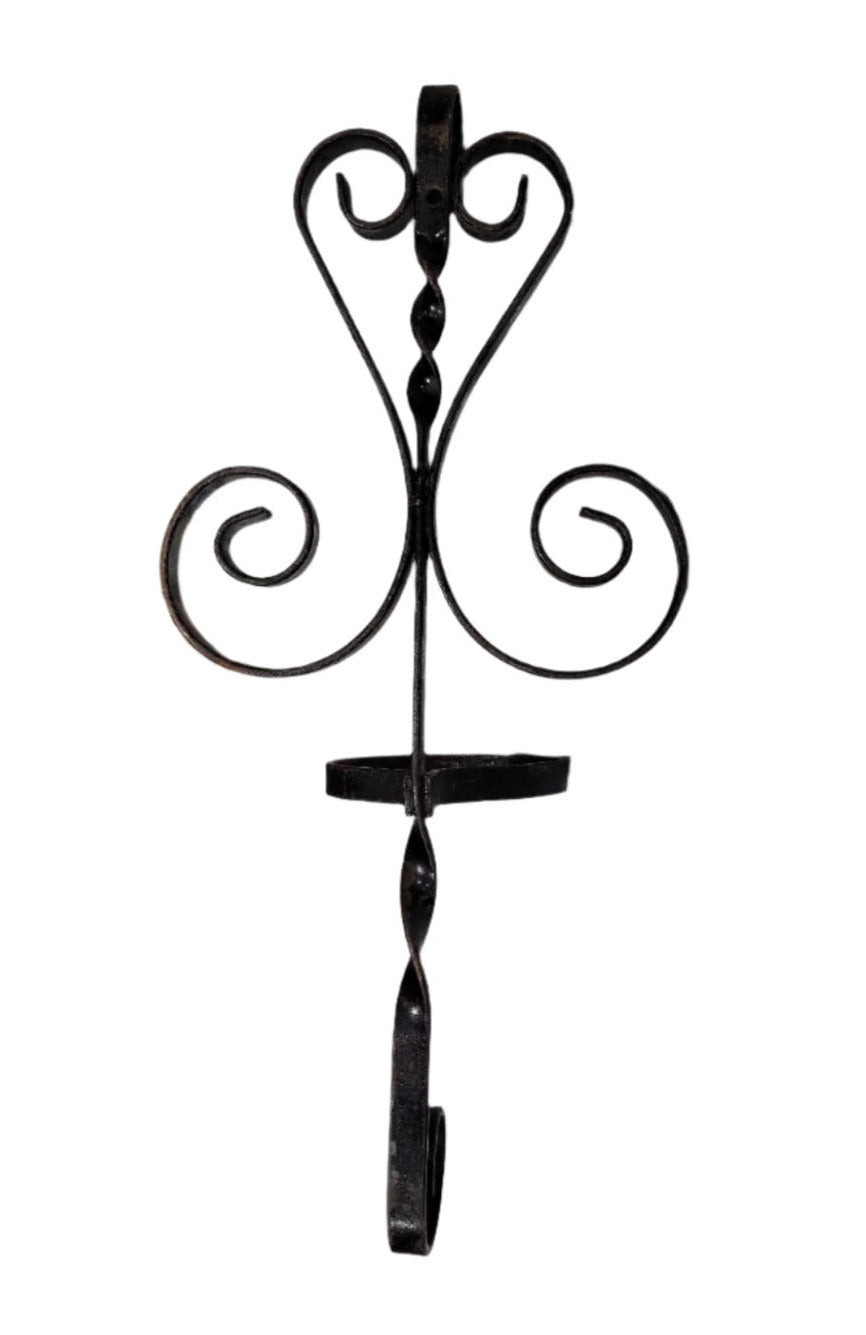 Wrought Iron Scroll Wall Mount Bottle Holder