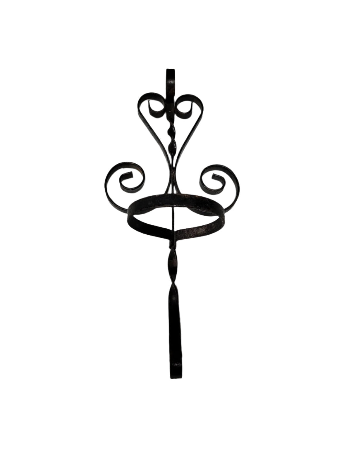 Wrought Iron Scroll Wall Mount Bottle Holder