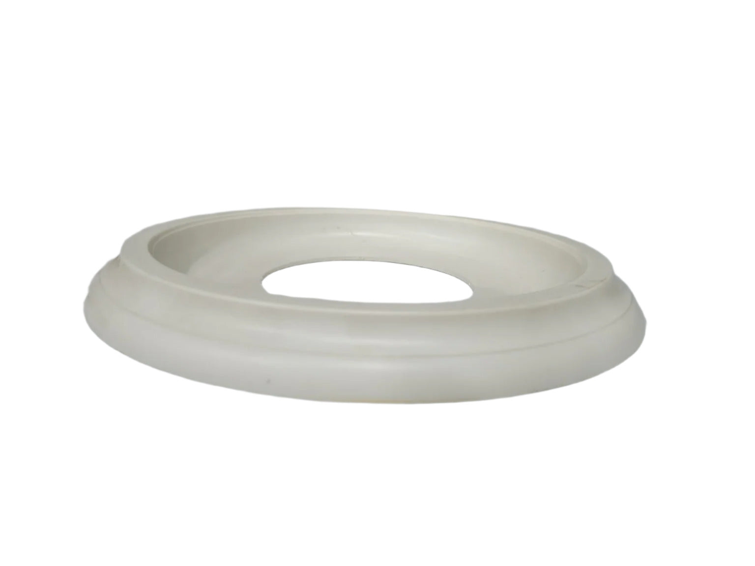10" White Plastic Ceiling Canopy Medallion – Modern Utility Style