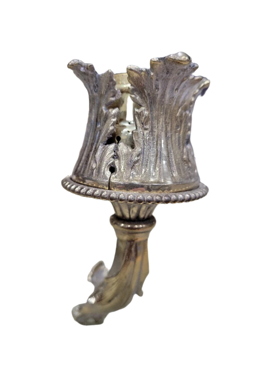 Vintage Brass Rococo-Style 5-Arm Chandelier – Ornate Detailing (AS IS)