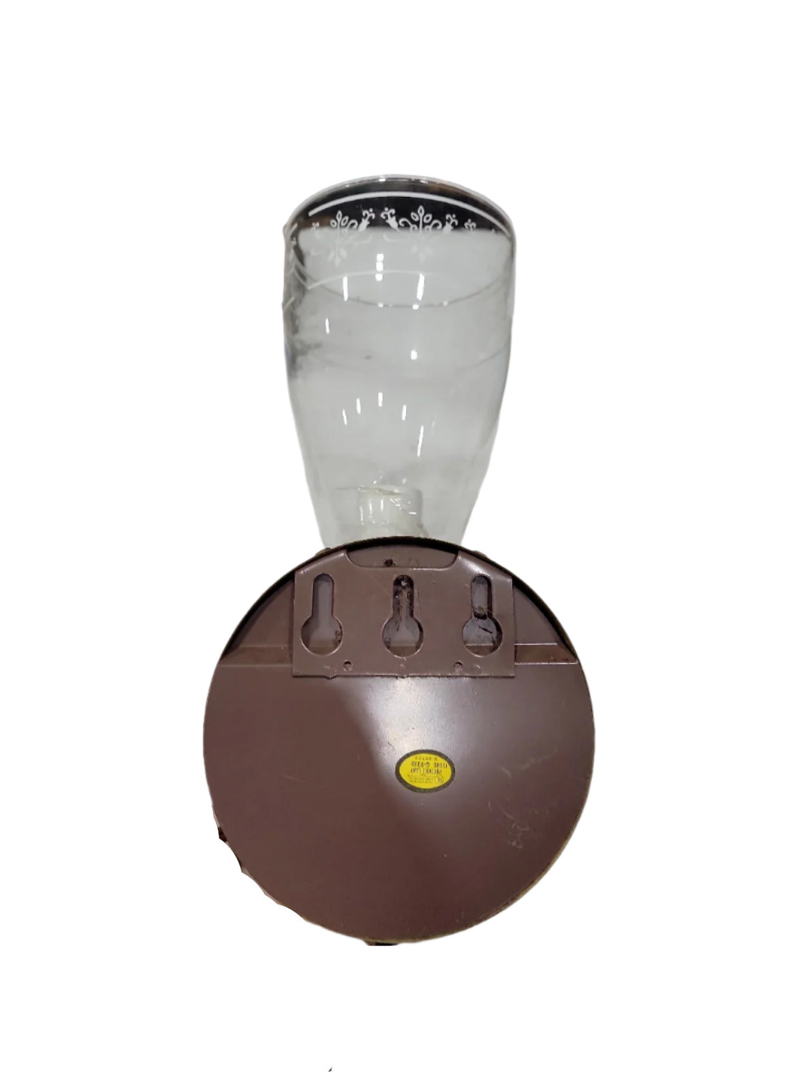 Vintage Brass Wall Sconce with Etched Glass Globe – Plug-In Fixture (AS IS)