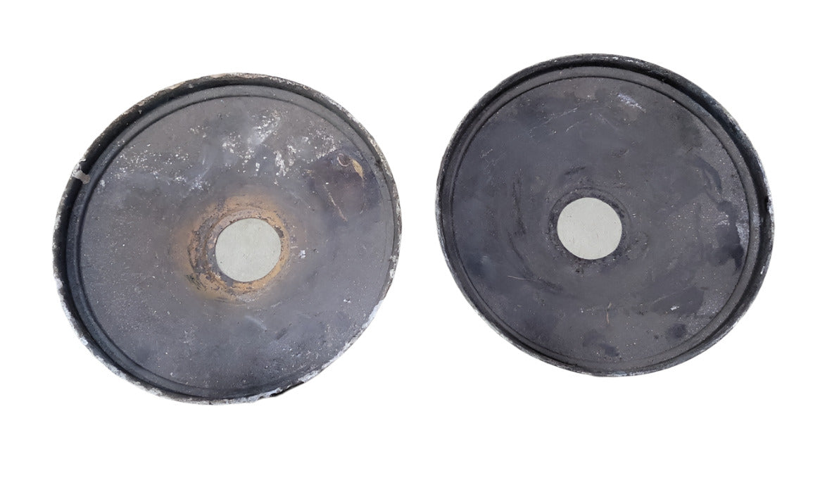 Pair of Vintage Brass Light Canopy Covers – 6 ¾" Diameter