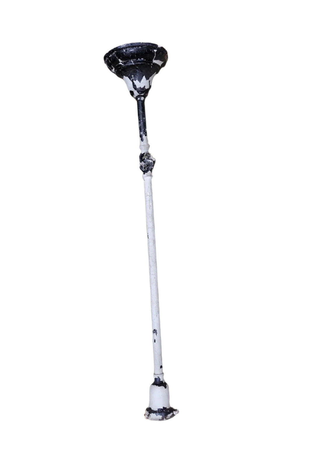 Salvaged Industrial Ceiling-Mount Light Stem – Painted Cast Fixture (AS IS)