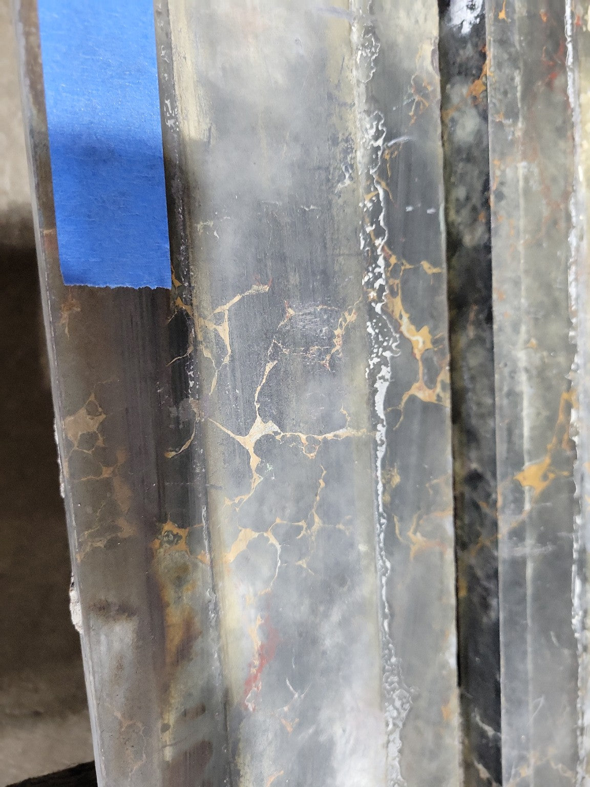 Salvaged Black Marble Fireplace Surround – Curved and Rectilinear Marble Set
