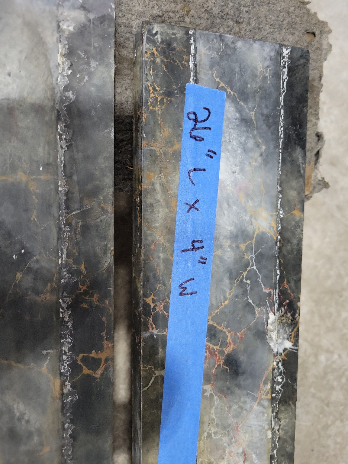 Salvaged Black Marble Fireplace Surround – Curved and Rectilinear Marble Set